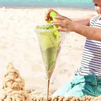 Summer Overflow Funnel Toys Handheld Spilling Funnel Beach Sand Strainer Toy Multifunctional Plastic Digging Sand Kit Crafts 1