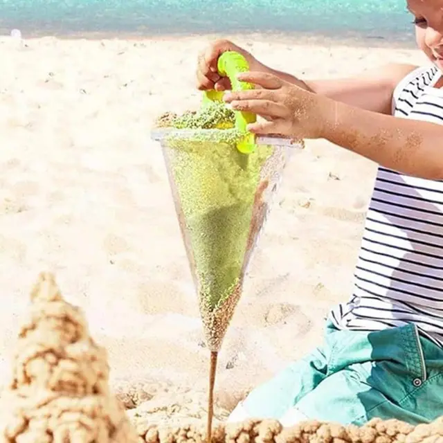 Summer Overflow Funnel Toys Handheld Spilling Funnel Beach Sand Strainer Toy Multifunctional Plastic Digging Sand Kit Crafts 1