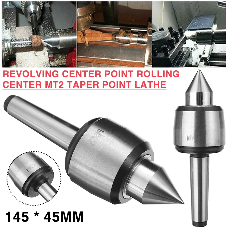 1pc MT2 Taper Point Lathe Live Center Taper Tool Revolving Center Point Rolling Center Taper