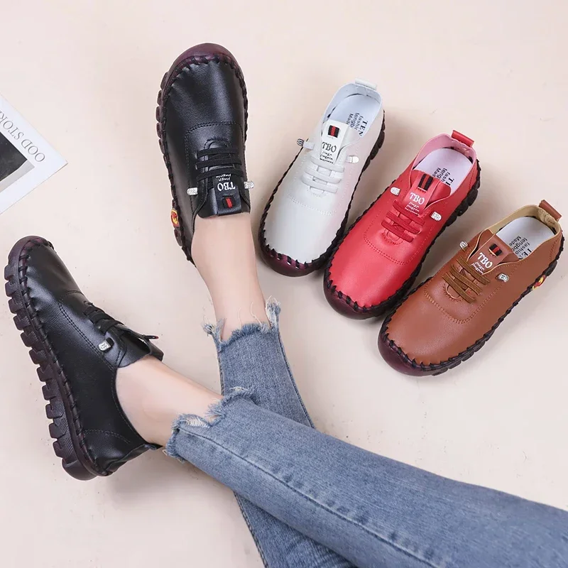 Women Flat Shoes New Orthopedic Loafers Woman Moccasins Stitched Slip on Ballet Flats for Women Nurse Shoes Zapatos De Mujer