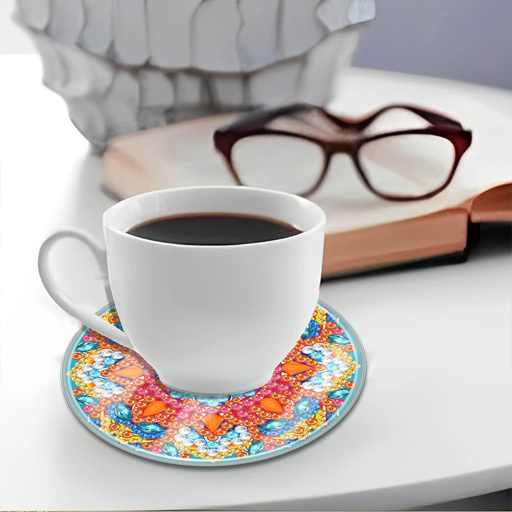 Diamond Painting Coasters Kit Acrylic DIY Coaster Set for Adults