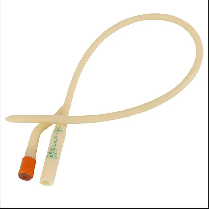 Disposable Medical Latex Catheters Sterilized Double Lumen Implantable Flexible Catheters 12 Pcs