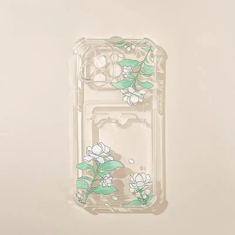 Floral Photo Card Holder Wallet Cover