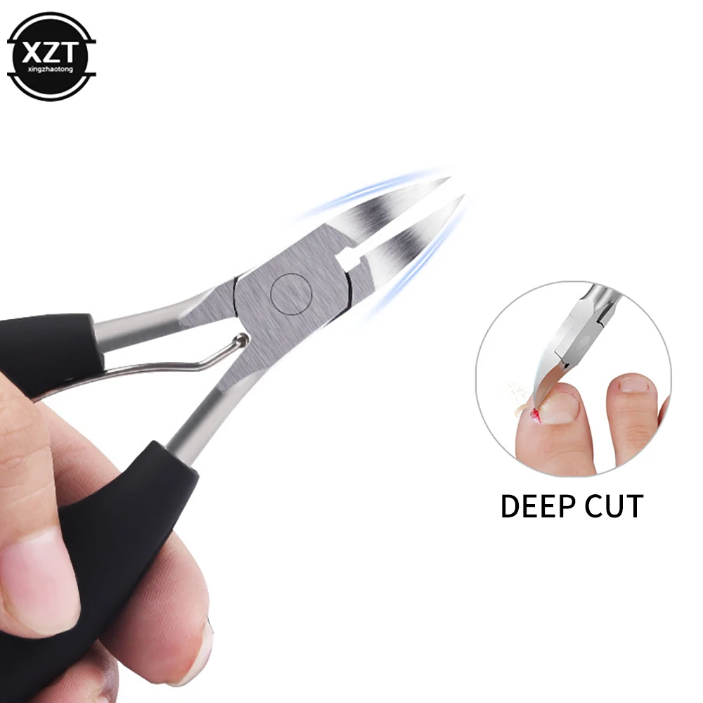 1pc Beauty Sharp Curved Paronychia Remover Toes Dead Skin Pliers Trimming Stainless Steel Nail Clipper diy home hair trimming comb curved headband silicone neckline shaving template hairline up tool buzz fade and taper guide