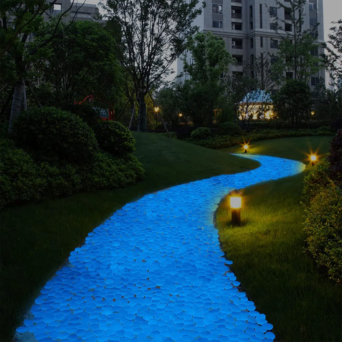 Glow in the Dark Stones 50/100/200Pcs 0.8-1.1cm for Aquarium Gardening Pots Decor Gravel