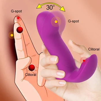 Wireless Remote Control Dildo Clitoris Stimulator Wearable Finger Wiggling Vibrator Female Sex Toys Shop for Women Couples Adult 5