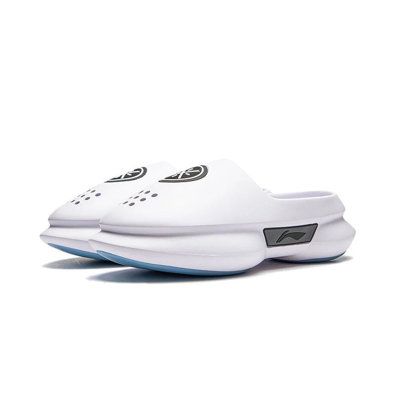 Li-Ning Men WADE Off Court Slides - Zapatillas de baloncesto ligeras con amortiguación reflectante, sandalias de plataforma suave LiNing ABTU003