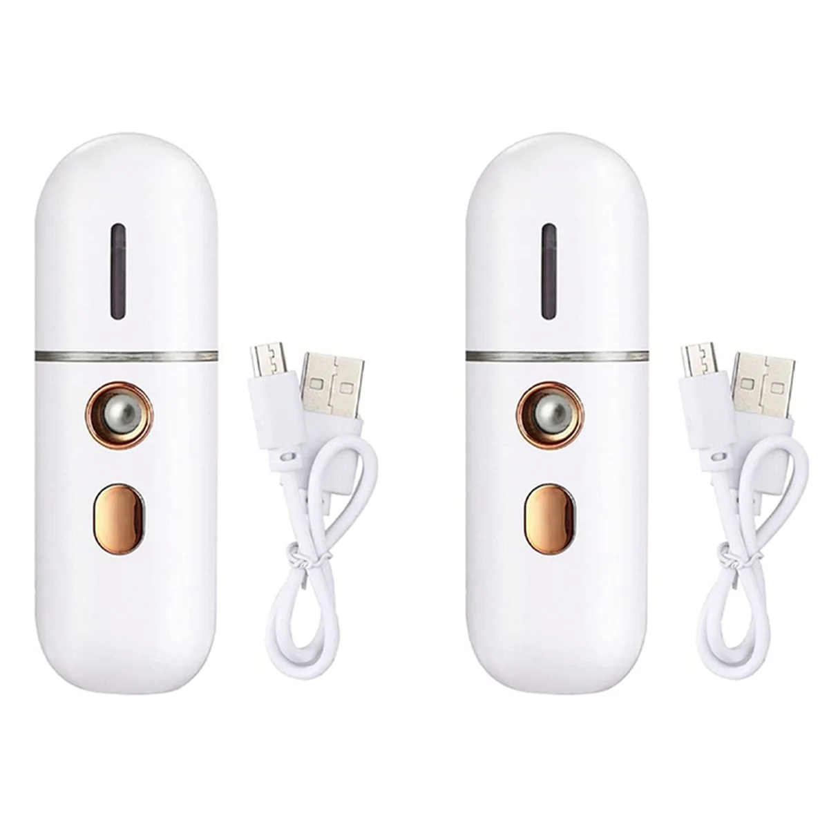 

2X Portable Facial Steamer, Mini USB Facial Humidifier, Nano Facial Sprayer, Handy Face Steamer Mist Spray Machine