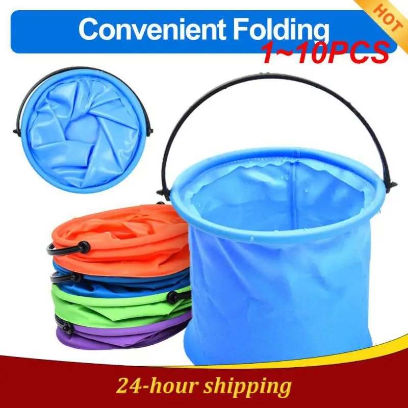 

1~10PCS Beach Sand Play Bucket Toy Folding Collapsible Bucket Gardening Tool Outdoor Sand Pool Play Tool Toy Kids Summer Favor