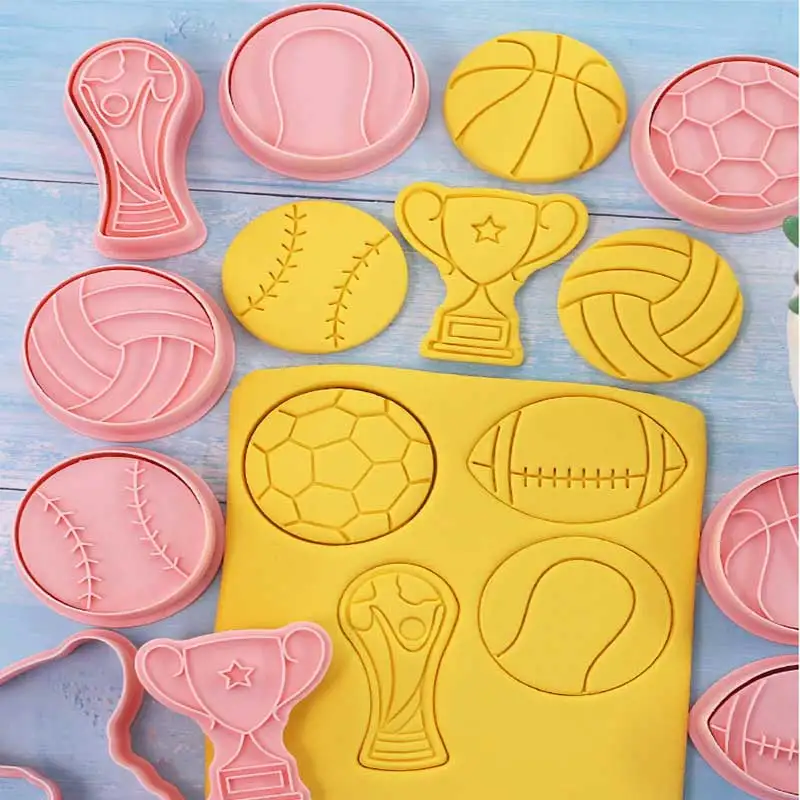 Cake And Cookiesportsthemed Cookie Cutter Set 8piece Plastic