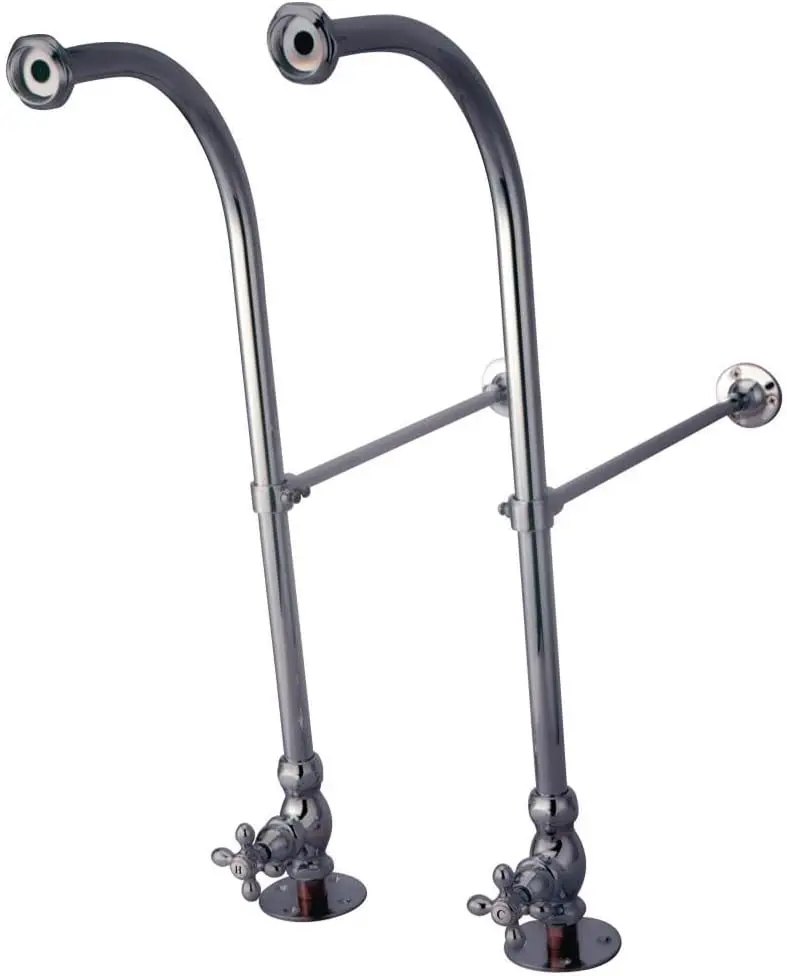 

Kingston Brass CC451MX Vintage Rigid Freestanding Supplies with Stops, Polished Chrome