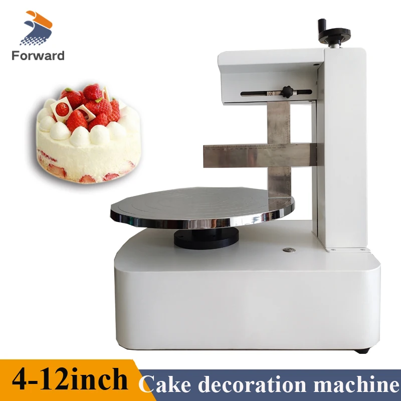 4-12 inch Automatic Cake Icing Machine, Machine Round Cake Cream Spreading  Coating Filling Machine Cake Bread Cream,220V,White