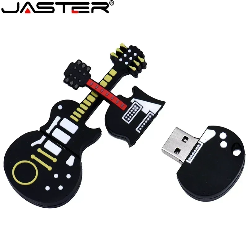 JASTER Cute Musical Instrument USB Flash Drive - Fun Cartoon Guitar & Violin Design, High Speed Memory Stick, Multiple Storage Capacities