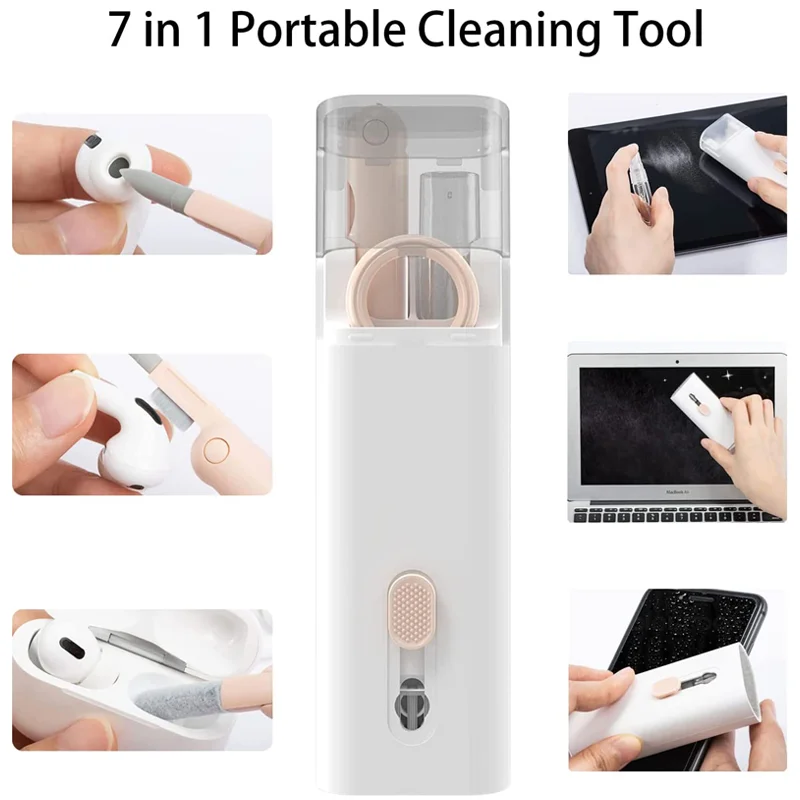 7-in-1 Computer Keyboard Cleaning Brush Kit Electronics Dust Cleaner Kit Bluetooth Earphone Cleaning Pen Tools for Airpods 3 Pro 3