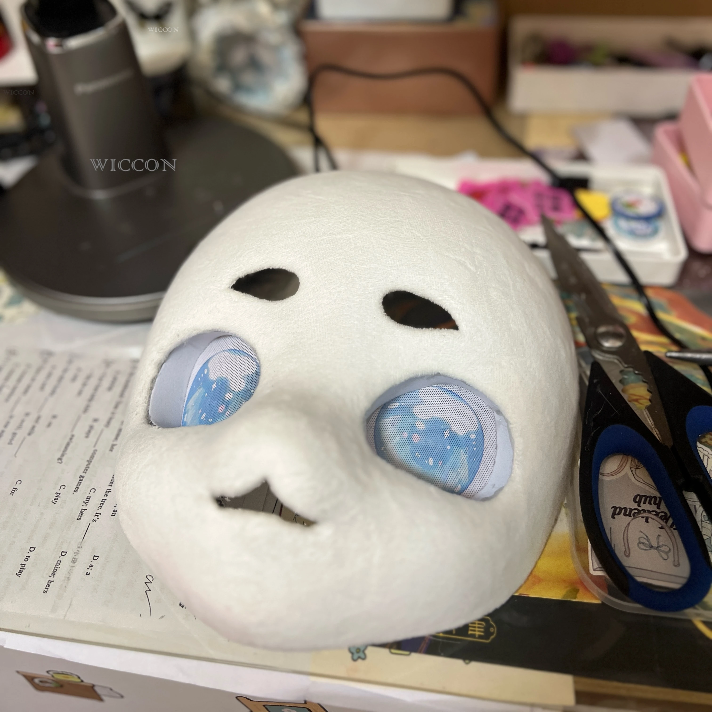 Cosplay Costumes Fursuit Kigurumi Skull Headwear Cosplay Furry DIY Kit Accessories Face Pile Fabric Animal Kig Head Mask Base Fullset All in one