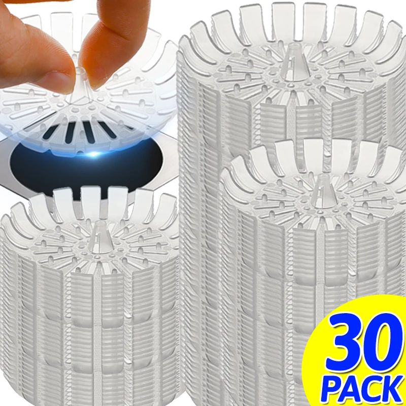 

10/30PCS Disposable Drain Strainer Sewer Insect Proof Filter Shower Anti Clogging Hair Catcher Bathroom Kitchen Sink Accessories