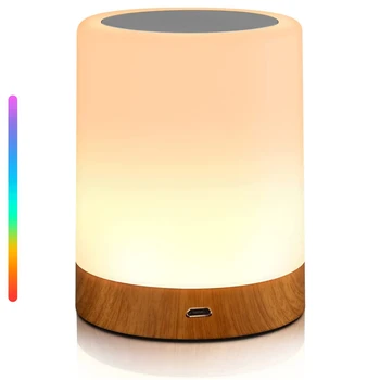 터치 램프 LED 테이블 램프 침대 옆 램프 RGB 테이블 램프 침실 램프 터치 센서 휴대용 책상 램프 RGB 빛 아이 선물