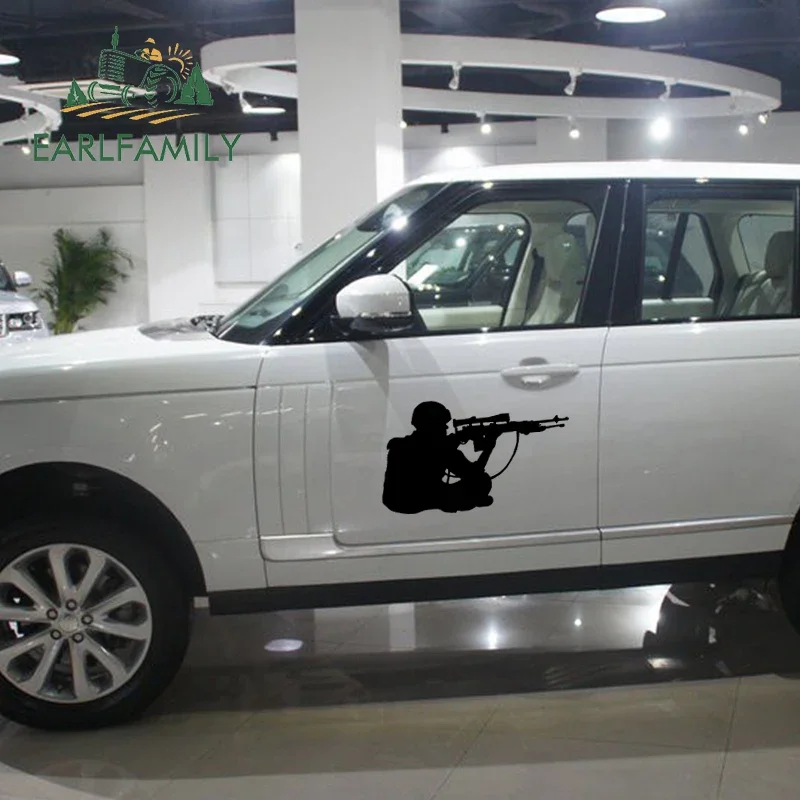 

Индивидуальная виниловая наклейка EARLFAMILY для снайперской стрельбы в стиле милитари, автомобиля, двери, автомобильные аксессуары, большие наклейки для кузова автомобиля, 58 см x 38,7 см