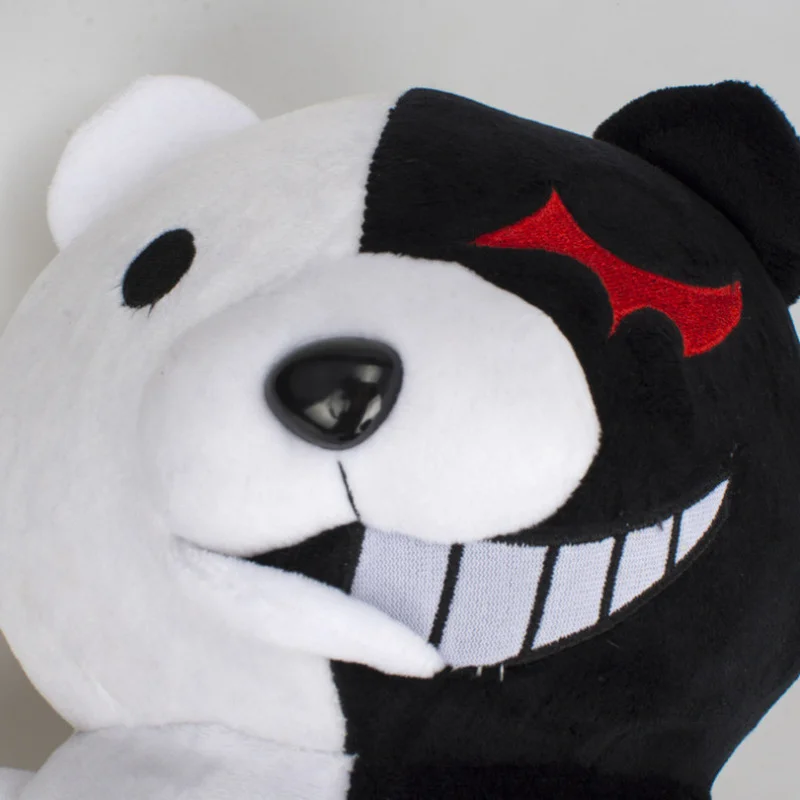 Dangan Ronpa Monokuma Black & White Bear Plush Toy Soft Stuffed Animal Anime Dolls Birthday Gift for Children