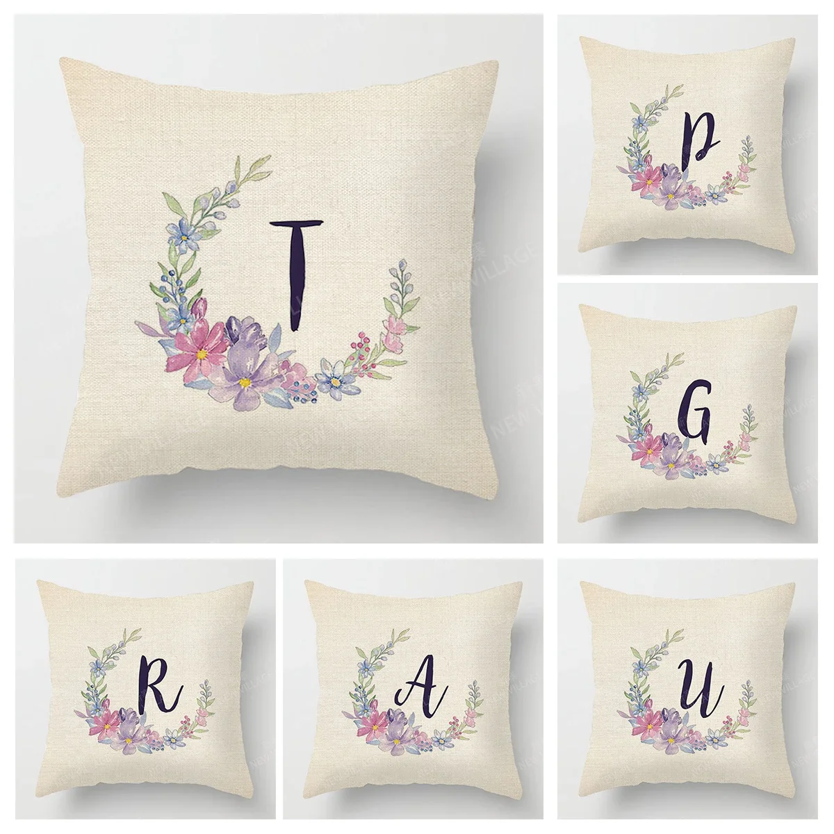

Home living room fashion letter decoration cushion covers linen throw pillow covers45*45 pillowcase 40x40cm 50x50 45x45