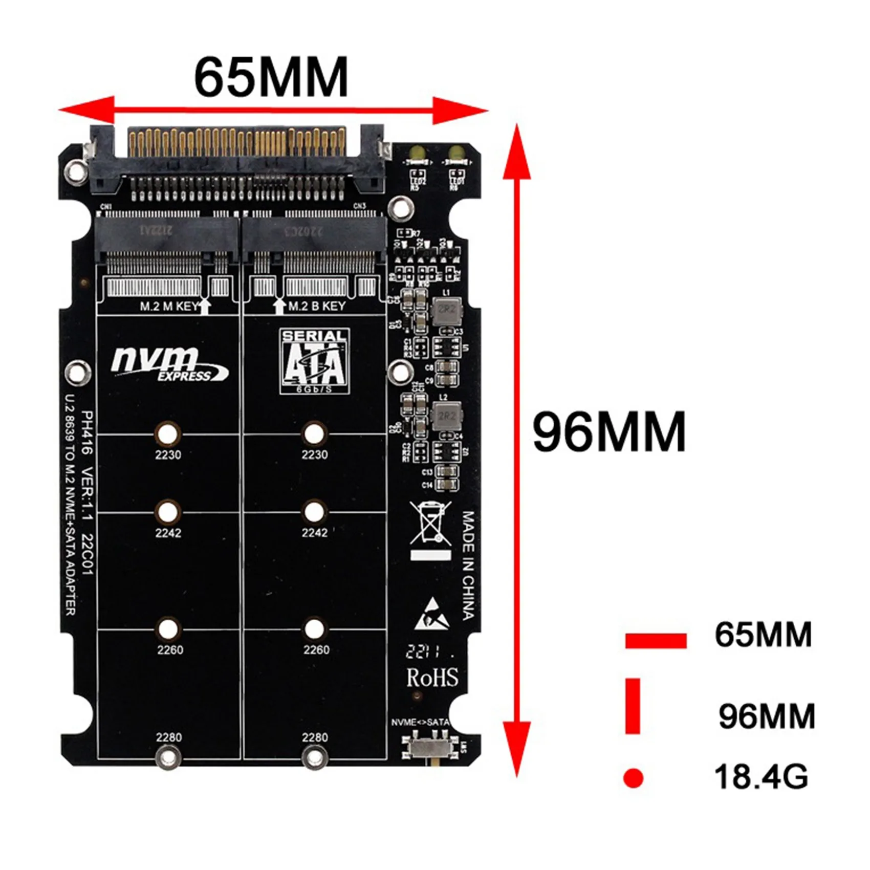 PCIE3.0 NVME NGFF-U.2 SFF8639  ī, M.2 NVME-U.2  ī,  ̽ Ȯ ī, SSD HDD Ŭ