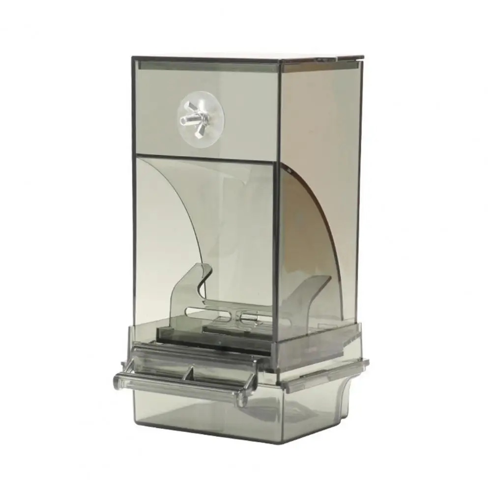 

Semi-enclosed Bird Feeder Adjustable Bird Feeder Spacious Automatic Bird Feeder for Small Birds Transparent Food Container No