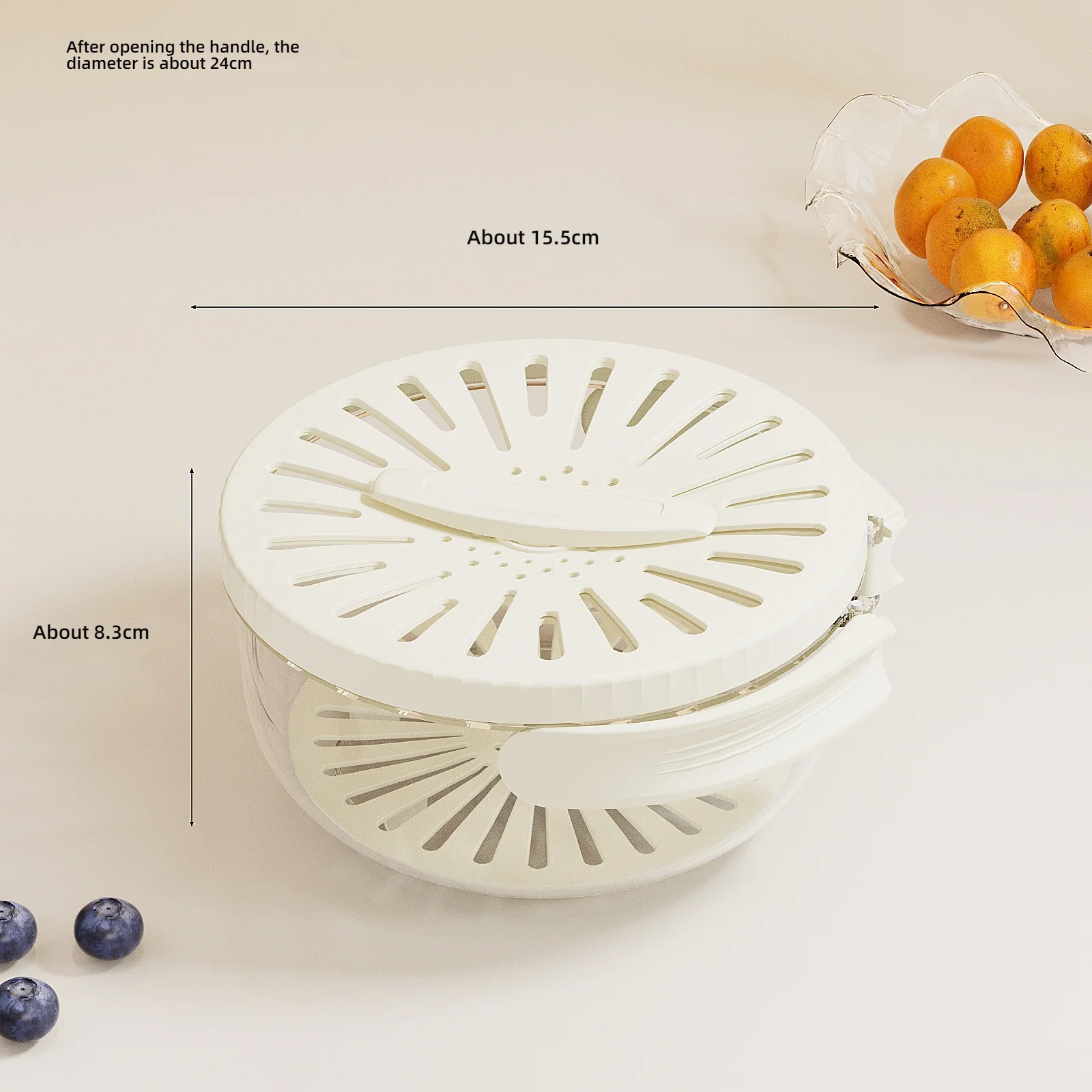 Fruit Strainer Drainer and Strainer Multifunctional Drainer Basket Fruit and Vegetable Washing Basket with Lid Organizer