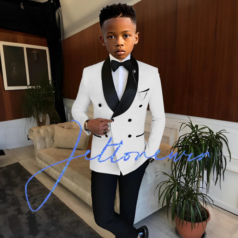 Boys Formal Suit Set Suit for Boys Double Breasted Blazer Wedding Tuxedo 2 Piece Suit Formal Party Dress Kids Jacket Pants