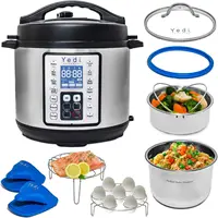 9-in-1 Total Package Instant Programmable Pressure Cooker, 6 Quart, Deluxe Accessory kit, Recipes, Pressure Cook 1