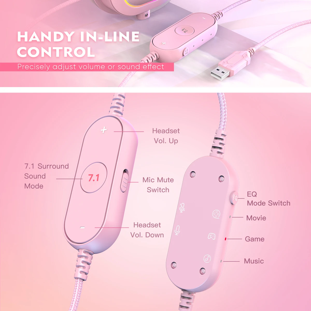 سماعة رأس FIFINE-USB فوق الأذن للألعاب ، صوت محيطي...