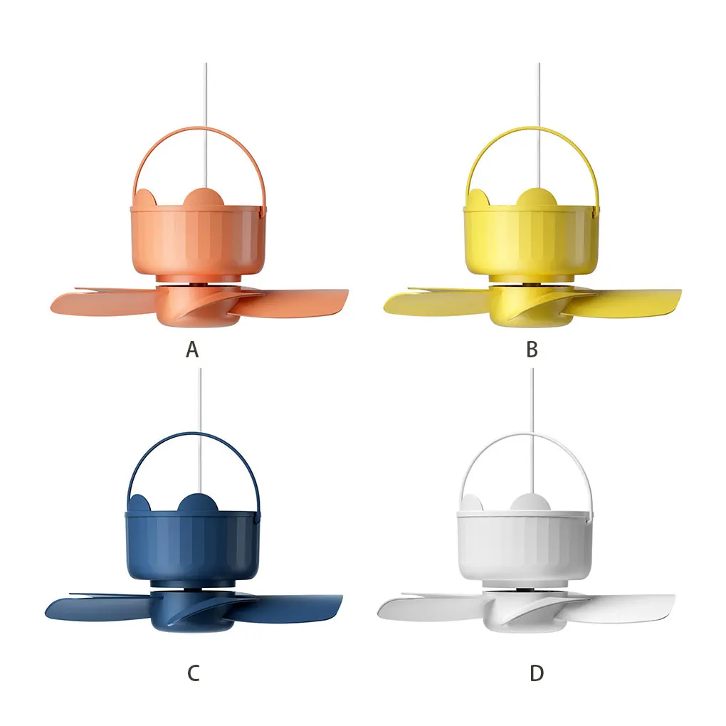 

USB Ceiling Fan Silent 3-speed Hanging Timing Function Cooler for