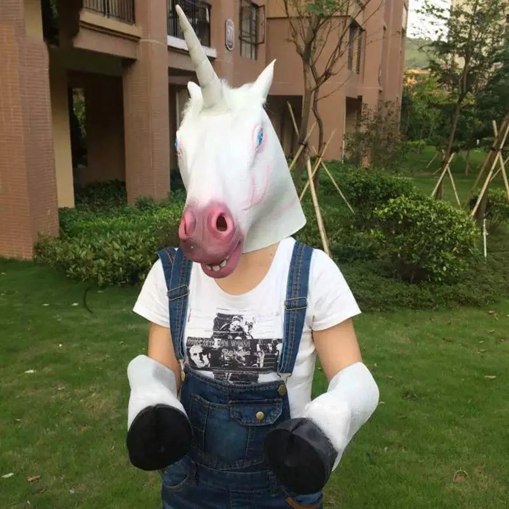Gloves Halloween Costume Horse Hooves Cosplay Animal Latex Hoof Party Props Novelty Dress Masquerade Hand Cover Up horse hoof gloves