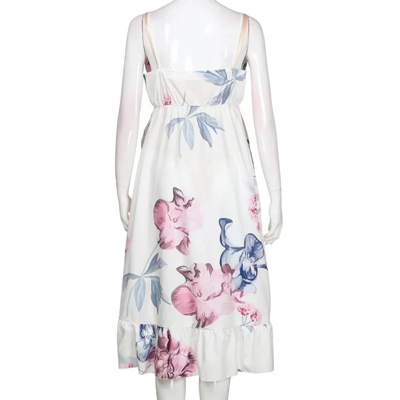 Flowers Slip Dress Maternity Clothes Pregnancy Floral Dresses Pregnant Women Nursing Mother Sexy Sweet Clothings