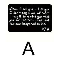Personalized Aluminum Love Note Wallet Card - Thoughtful Keepsake Gift (A)