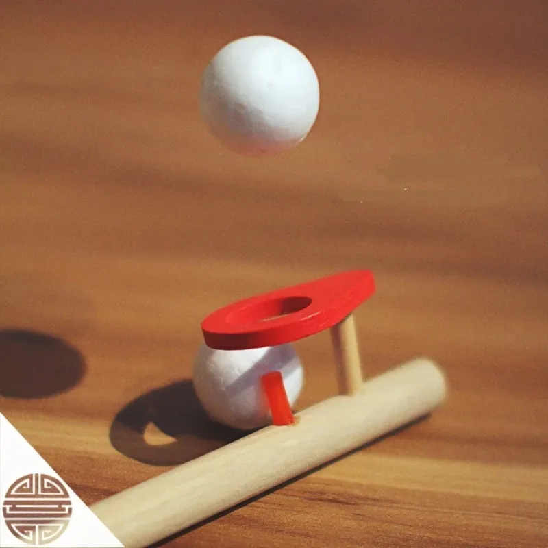 

2pcs traditional chinese handmade blowing ball toy wood Bamboo magic ball for kids novelty presents children