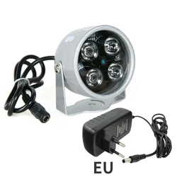Enhanced CCTV Infrared LED Illuminator Light - Waterproof Night Vision with 4 Array IR LEDs (LED WITH 12V 2A)