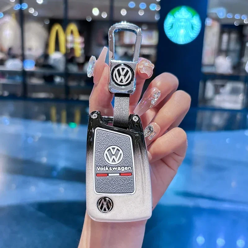 폭스바겐 VW 자동차 플립 키 케이스 커버 쉘, 폭스바겐 골프 7 MK7 티구안 MK2, 시트 아테카 레온 FR용 스타일링 몰딩