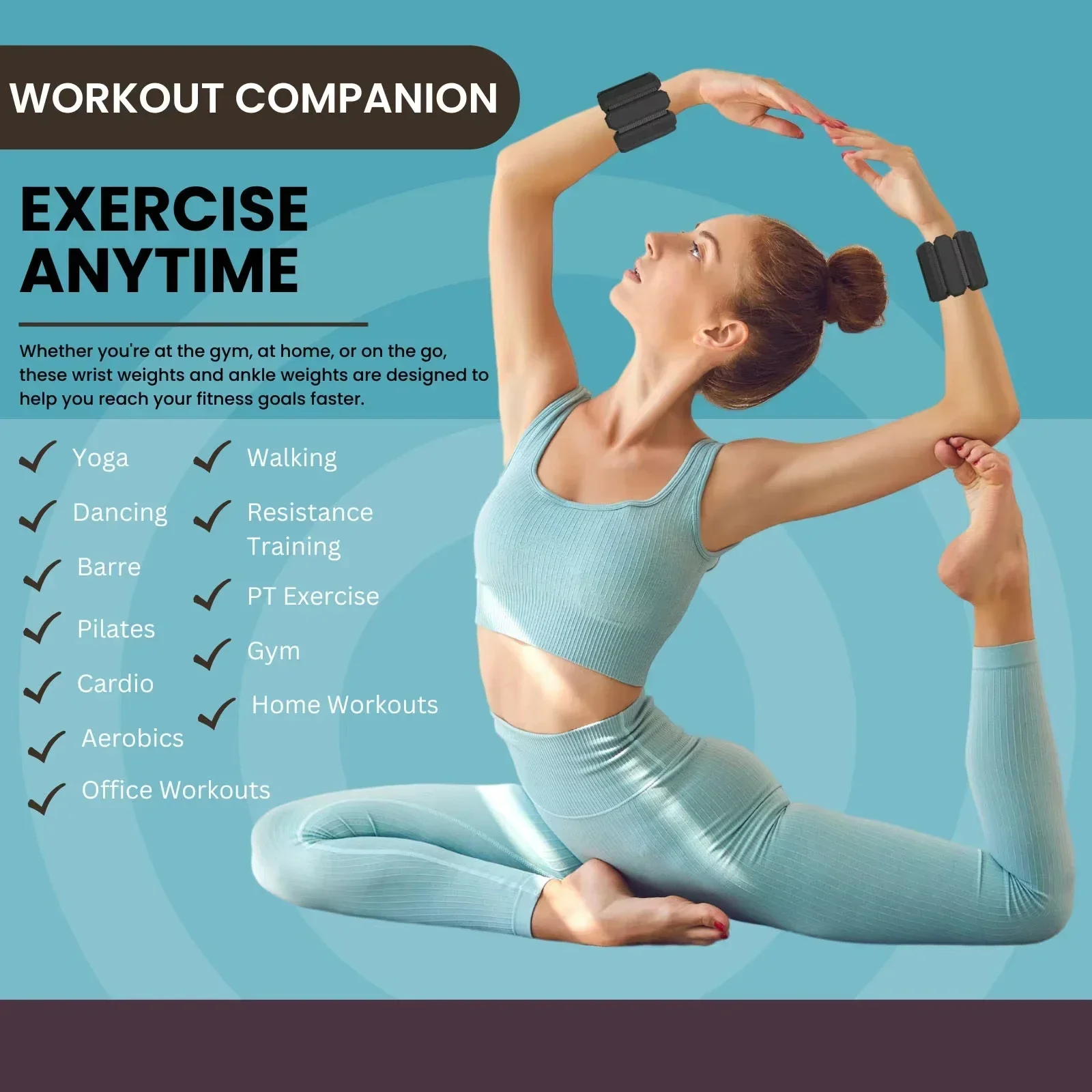 450/900g Wrist Weight Bracelet Adjustable Weights Wearable Ankle&Wrist Weight Wristband for Fitness Running Yoga Gym Training wrist straps wrist support wrist support band wrist sweat wristbands wrist sweatband