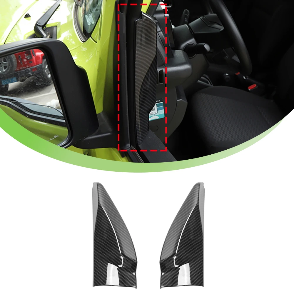 

Отделка A-Pillar, декоративная наклейка для крышки Suzuki Jimny 2019 2020 2021 2022 2023, молдинги для салона автомобиля, АБС, углеродное волокно