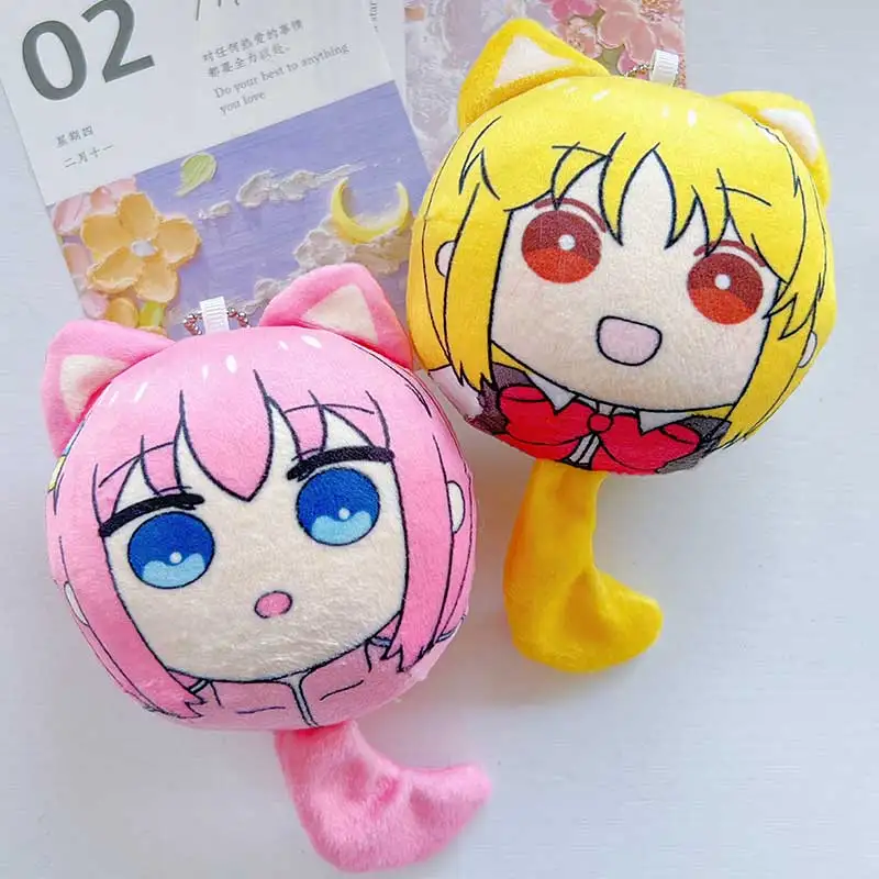 

10 см аниме Bocchi The Rock! Плюшевая кукла Yamada Ryo Ready H Hitori в виде животного, подвеска в виде тела, брелок, брелок, подарок-талисман