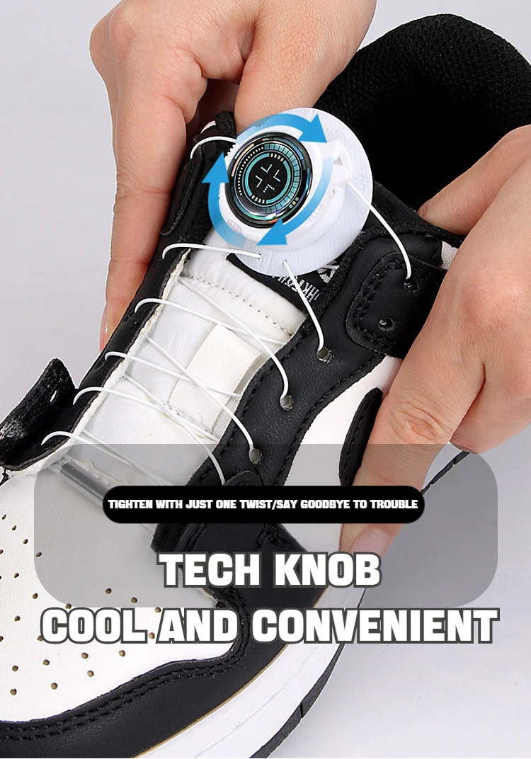 1Pair Swivel Buckle Shoelaces Without ties-beesoffpeak