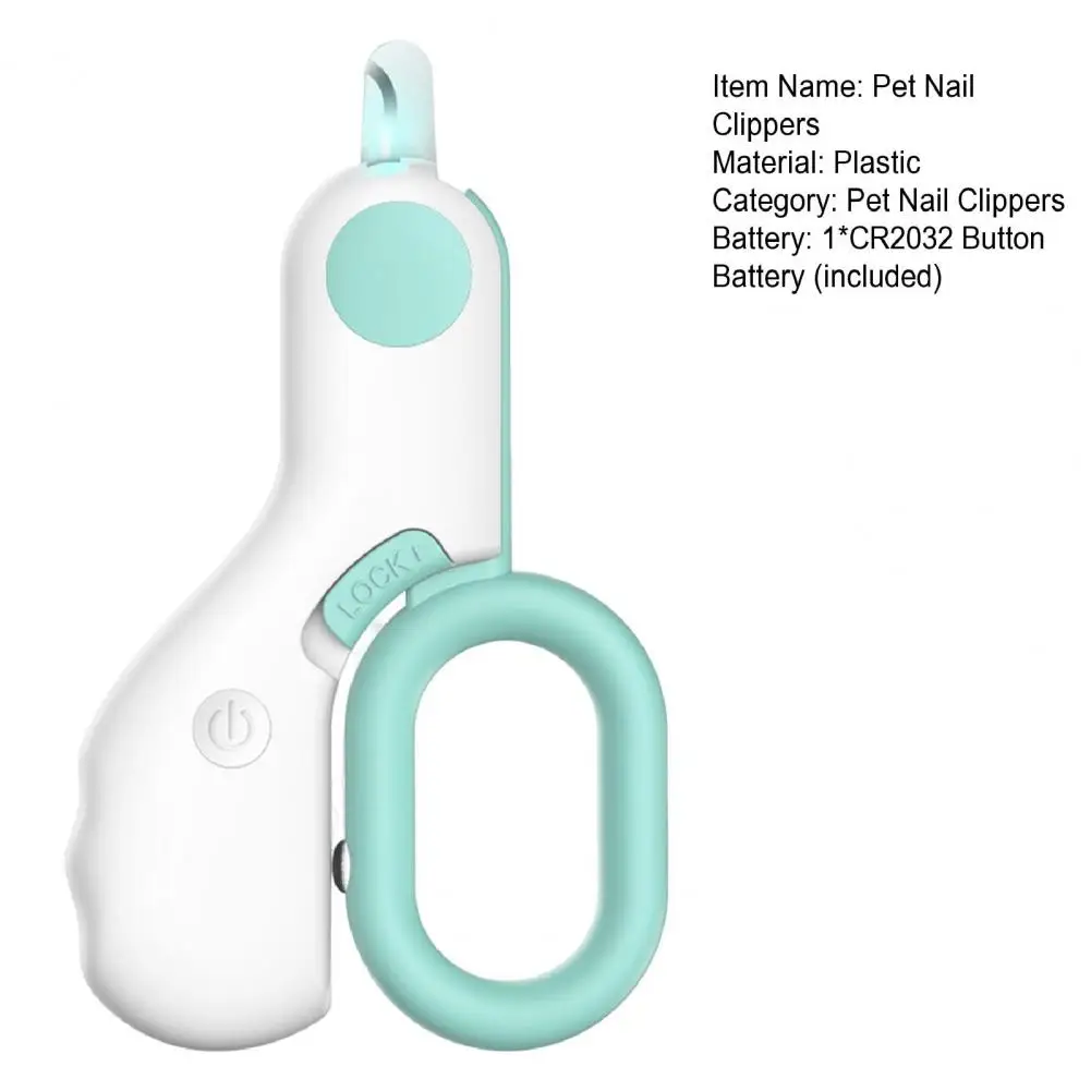 Pet Nail Clippers With Safety Lock Lighted Nail Trimmer For Cats Dogs Rabbits Professional Grooming Tool Scissors With LED Light