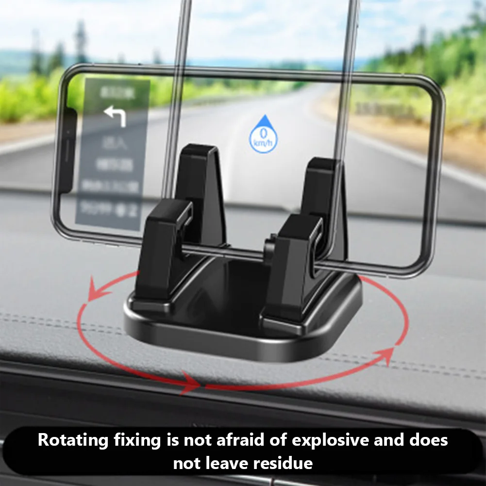 

Car Dashboard Cell Phone Holder 360 Degree Rotating Navigation Bracket Double-sided Tape Sticking Mounting Interior Accessories