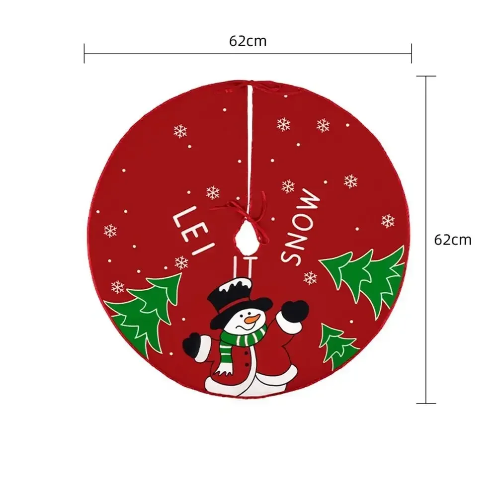 Merry Christmas Decorations for Home Xmas Ornaments Navidad 62CM Cartoon Christmas Tree Skirt Crafts Tree Surround Base