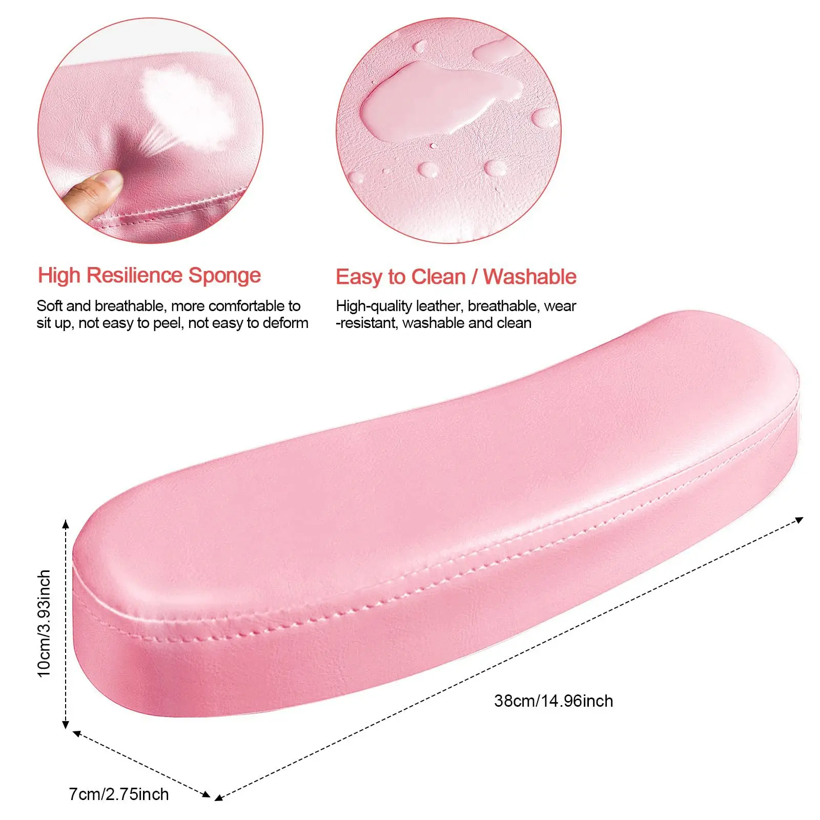 Manicure Nail Table Stand For Furniture Portable Arm Rest Hand Rest Pillow Nail Tech Desk Supporting Pink For Salon And Home