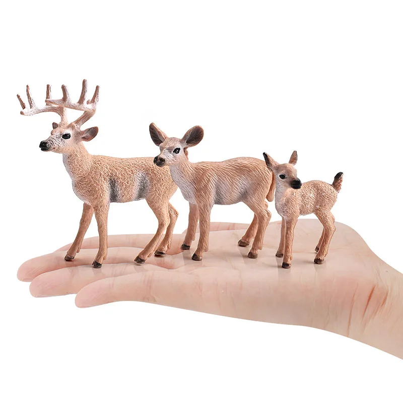 

Children's Simulation Forest Small Animals White-tailed Deer Static Desktop Decoration Ornaments Model Children's Cognitive Toys