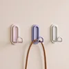 Punch-free Metal Hook Strong Viscose Adhesive Hook Load-bearing Door Back Wall Bathroom Kitchen Key Seamless Nail Clothes Hanger 2