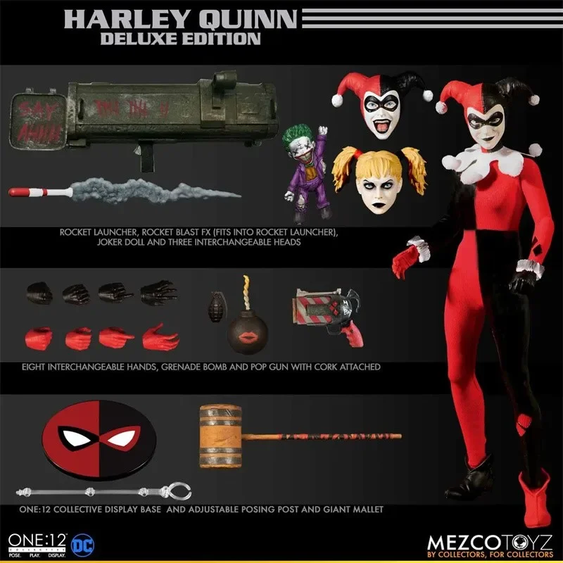 

Оригинальная женская статуэтка в наличии Mezco One:12 Dc Batman Harleey Quinn Joker, экшн-фигурки, искусственные игрушки, подарки, Ограниченная Коллекция