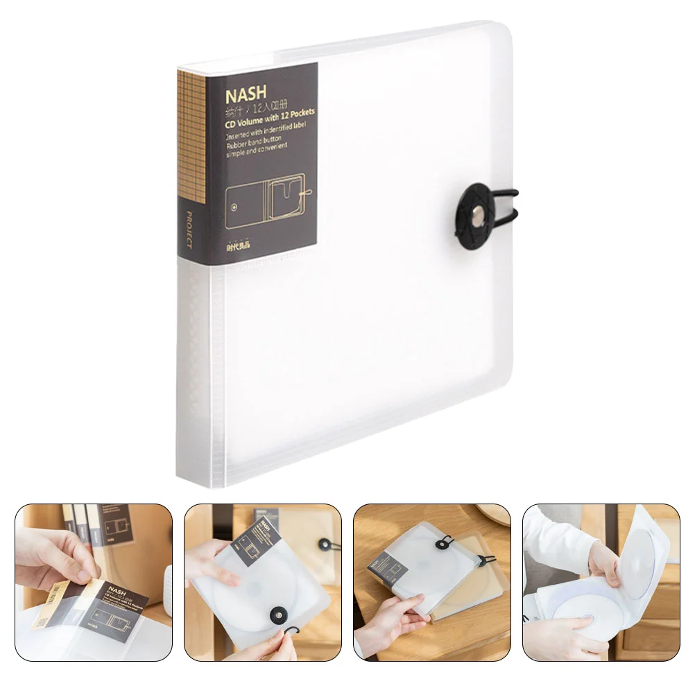 

12 Capacity CD Bag Clear Storage Case DVD Wallet Protective Holder Purses Disc Organizer