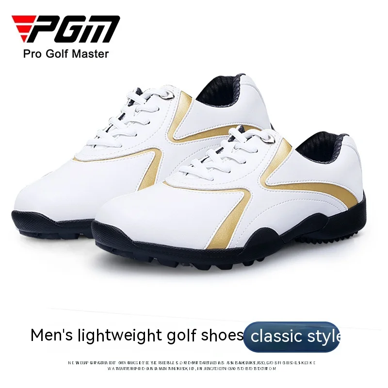 pgm-golf-shoes-casual-men's-fixed-spikes-waterproof-breathable-sneakers